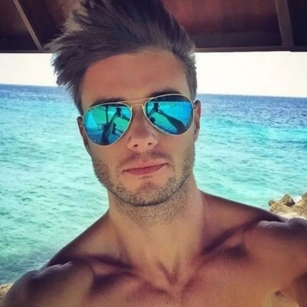 Ray-Ban RB3025 Aviator Ice Blue Unisex Sunglasses/62 mm Lens - Picture 5 of 7